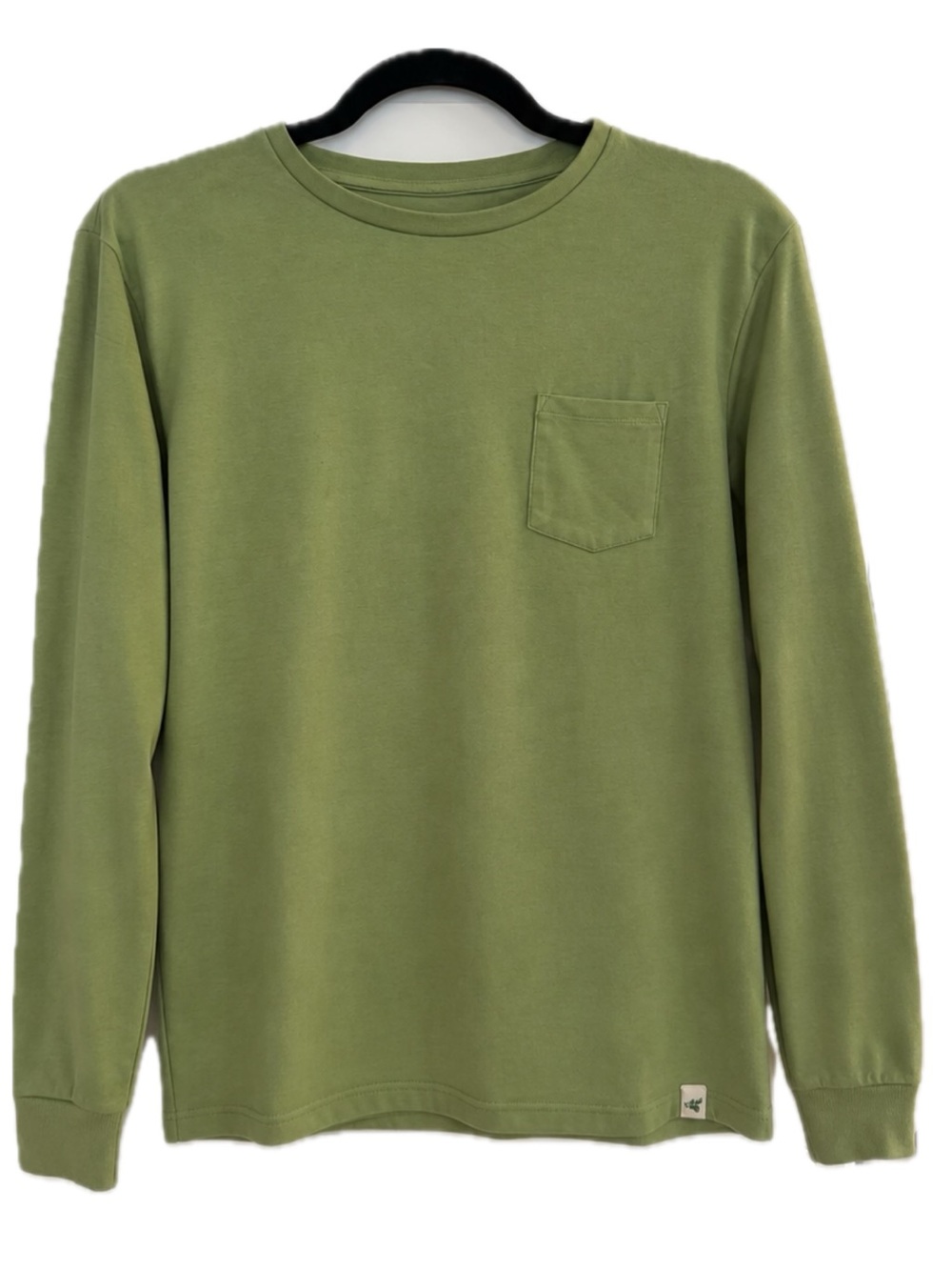 Burts Bees Long Sleeve Pocket Tee - Light Green